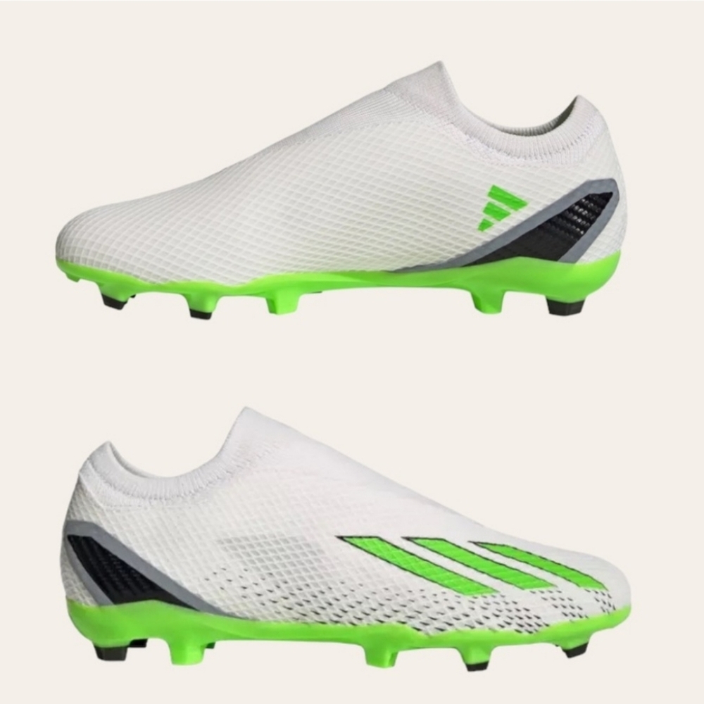 adidas White and Green Athletic Shoes
